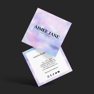 Kühne Minimalistische Luxus-Boutique-Tie-Dye Quadratische Visitenkarte