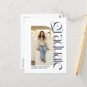 Kühne moderne Absolvent zwei Foto Marine Abschluss Postkarte