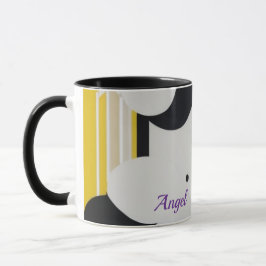 Kühne moderne abstrakte geometrische Kunst im Stil Tasse