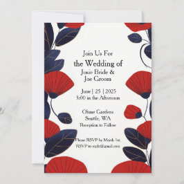 Kühne moderne asiatische schicke Hochzeitseinladun Einladung