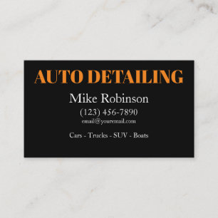 Kühne moderne Autodetailing-Dienstleistungen Visitenkarte