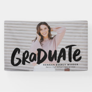 Kühne moderne coole Graduierte ein Foto Abschluss Banner