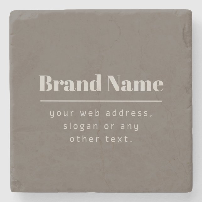 Kühne moderne dunkle und hellbeige Marke oder Unte Steinuntersetzer (Vorderseite)