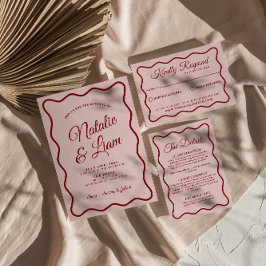 kühne moderne farbenfrohe Whimsical Retro Funky We Einladung