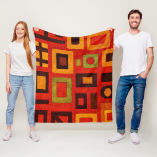 Kühne moderne Geometrie Fleecedecke