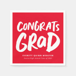 Kühne moderne Glückwunsch Abitur Party Serviette