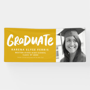 Kühne moderne Graduierung ein Foto goldgelb Banner