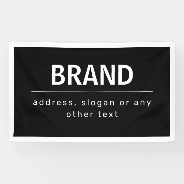 Kühne, moderne Marke oder Firmenname | Schwarz/Wei Banner (Horizontal)