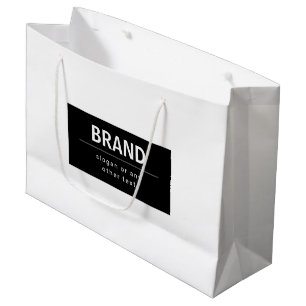 Kühne, moderne Marke oder Firmenname   Schwarz/Wei Große Geschenktüte