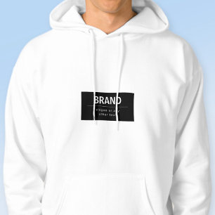 Kühne, moderne Marke oder Firmenname   Schwarz/Wei Hoodie
