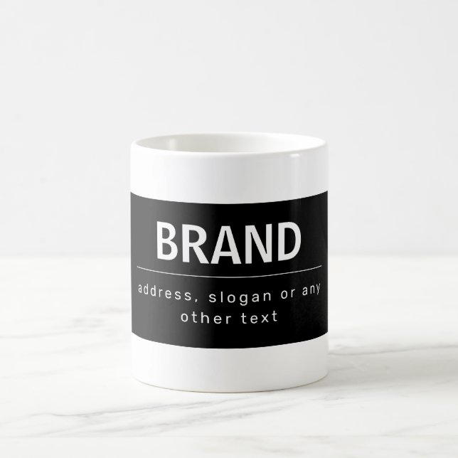 Kühne, moderne Marke oder Firmenname | Schwarz/Wei Kaffeetasse (Mittel)