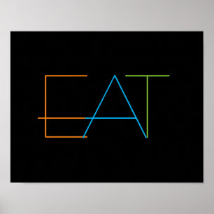 kühne moderne minimalistische Küchenmauer essen Poster