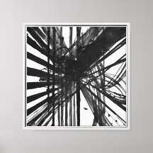 Kühne Moderne Schwarz-Weiß-Abstrakte Tinte Kunst