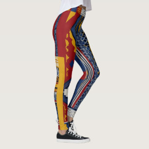 Kühne Muster für ein dynamisches Look-Vivid Mosaik Leggings