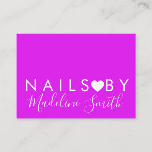Kühne Neon-Herz-Makeup-Artist-Nagelsalon   Visitenkarte