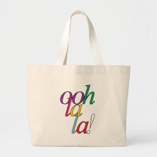 Kühne "ooh la la la!" in hellen Mehrfarben Jumbo Stoffbeutel