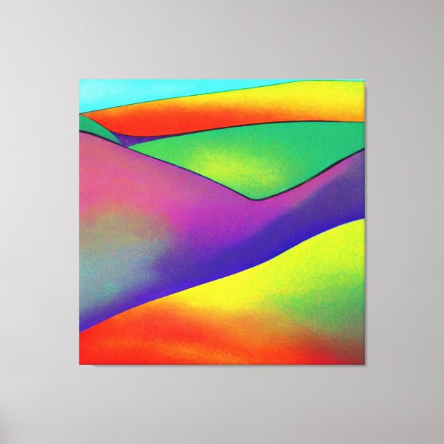 kühne Rainbow Hills Leinwanddruck (Vorderseite)