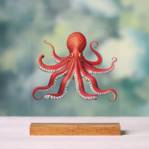 kühne, Red Octopus Desk Schild Ocean Inspiriert De