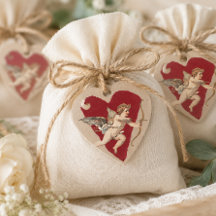 Kühne Romantik-Klassiker Red Heart Engel Bogen & P