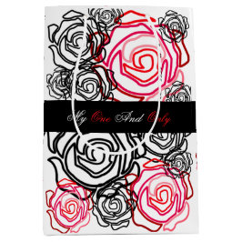 'Kühne Rose-meine einzige und nur' mittlere Gesche Geschenktüte