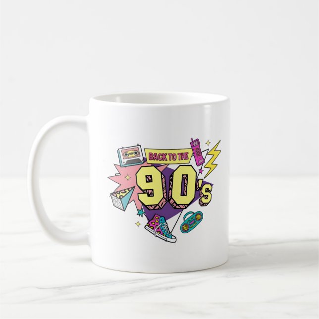 Kühne Rückkehr in die Kunst der 90er Jahre Kaffeetasse (Links)