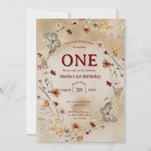 kühne rustikale Wildblume Floral Baby Geburtstag