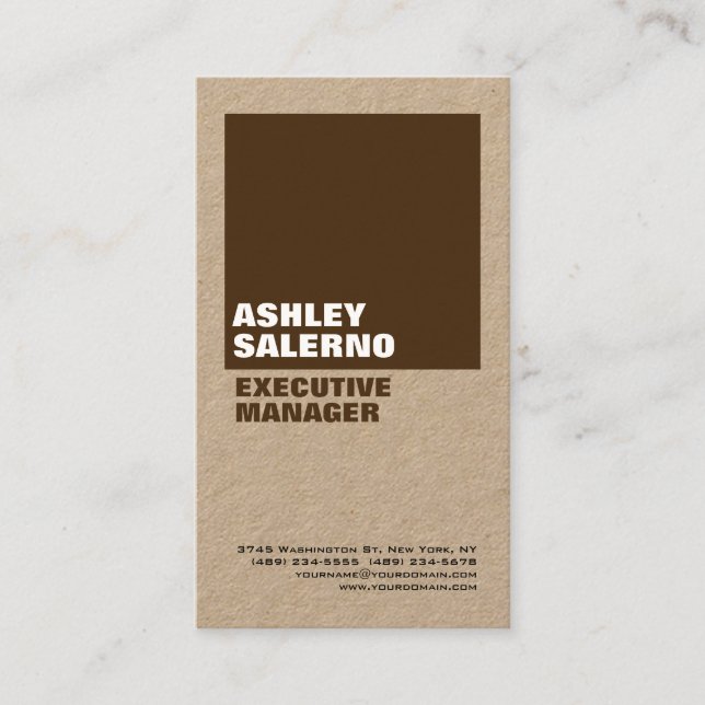 Kühne Schlichte Berufliche Minimalistische Custom  Visitenkarte (Vorderseite)