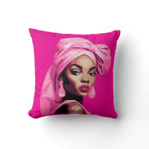 Kühne Schönheit in rosa afrozentrischer Kunst