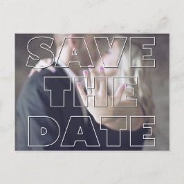 Kühne Schriftart Foto Save the Date! Ankündigungspostkarte