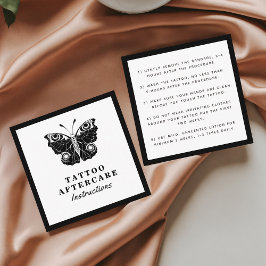 Kühne Schwarzer Schmetterling Tattoo Aftercare Ins Quadratische Visitenkarte