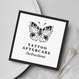 Kühne Schwarzer Schmetterling Tattoo Aftercare Ins Quadratische Visitenkarte