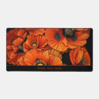 Kühne strahlende Schönheit Orange Mohn Florale Kun Schreibtischunterlage