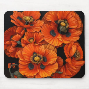 Kühne strahlende Schönheit Orange Mohn Floralkunst Mousepad