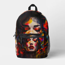 kühne Surreal Portrait Bedruckter Rucksack