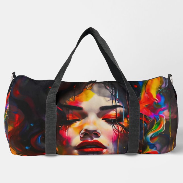 kühne Surreal Portrait Duffle Bag (Vorderseite)