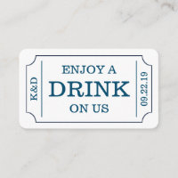 Kühne Ticketstil "Enjoy a drink on us" Vorlage