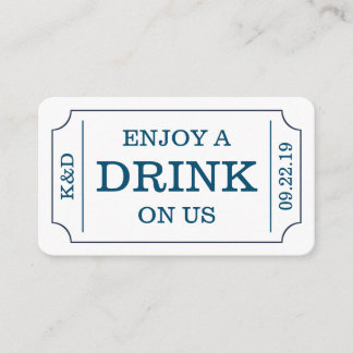 Kühne Ticketstil "Enjoy a drink on us" Vorlage