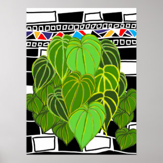 Kühne tropische Blumenkunst Poster