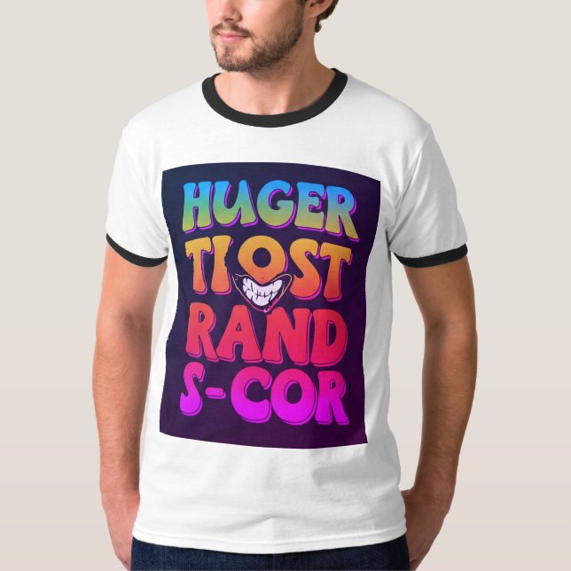 "Kühne und Edgy Men's T - Shirt mit Statement Slog (Vorderseite)