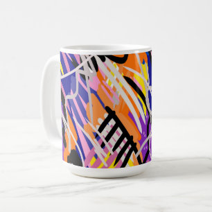 Kühne und expressive Abstrakte Kunst Kaffeetasse