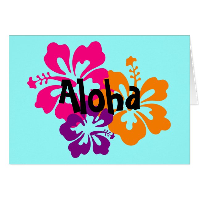 kühne und helle hawaiianische Blume (Vorderseite (Horizontal))