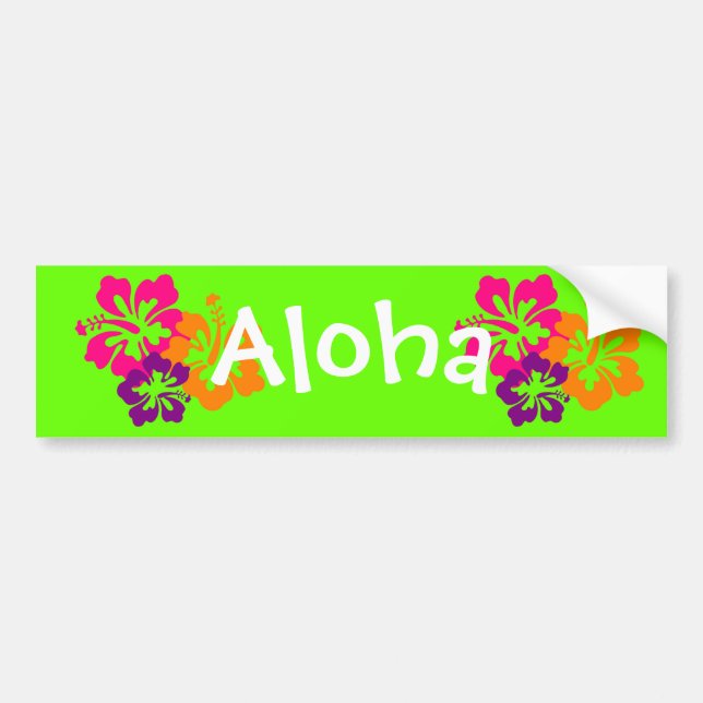 kühne und helle hawaiianische Blume Autoaufkleber (Vorne)