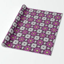 Kühne und künstlerische violette Blumenmosaikmuste