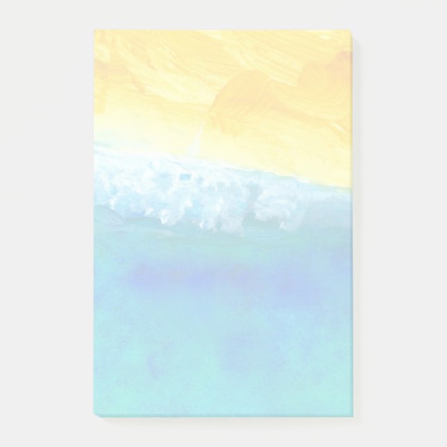 kühne und lebendige Abstrakte Seascape-Malerei Post-it Klebezettel (Vorderseite)