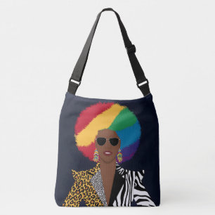 Kühne und lebendige Afro Chic Illustration Tragetaschen Mit Langen Trägern