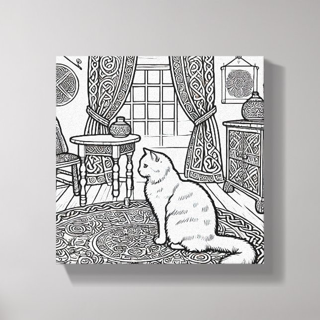 Kühne und leichte Katze #10 Leinwanddruck (Vorderseite)