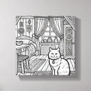 Kühne und leichte Katze #19 Leinwanddruck