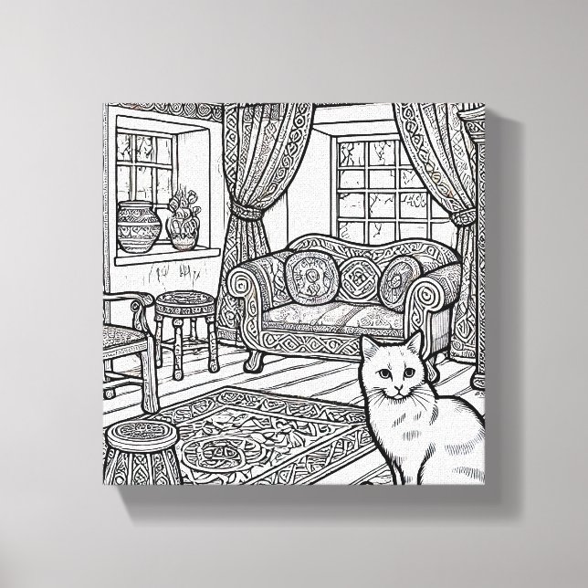 Kühne und leichte Katze #20 Leinwanddruck (Vorderseite)
