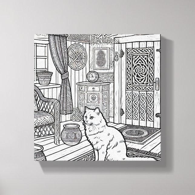 Kühne und leichte Katze #22 Leinwanddruck (Vorderseite)