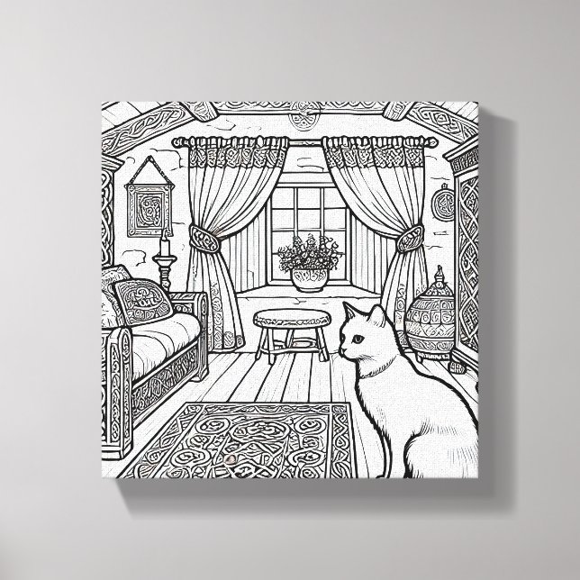 Kühne und leichte Katze #41 Leinwanddruck (Vorderseite)